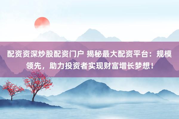 配资资深炒股配资门户 揭秘最大配资平台：规模领先，助力投资者实现财富增长梦想！