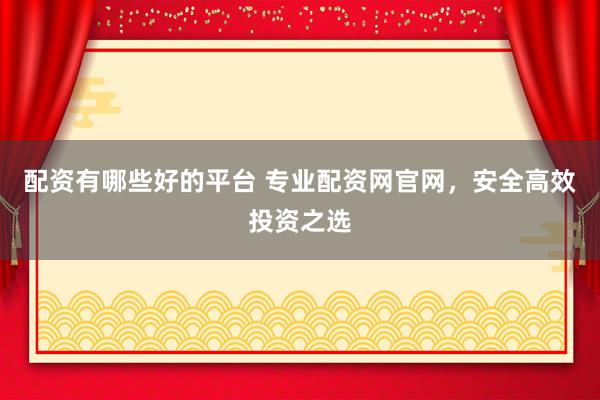 配资有哪些好的平台 专业配资网官网，安全高效投资之选