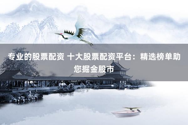 专业的股票配资 十大股票配资平台：精选榜单助您掘金股市