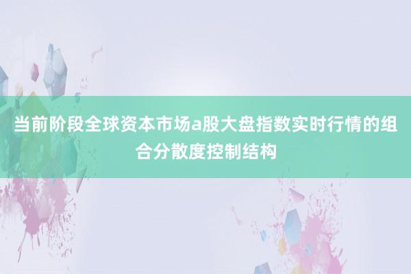 当前阶段全球资本市场a股大盘指数实时行情的组合分散度控制结构